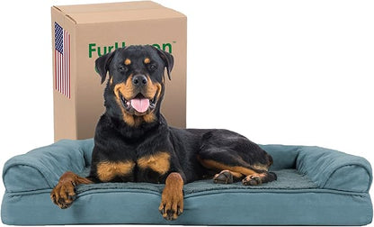 Furhaven Orthopedic Dog Bed for Large Dogs w/ Removable Bolsters & Washable Cover 95 lbs