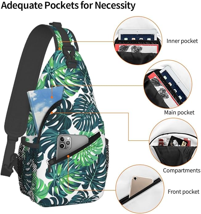 Stylish Sling Bag for Women Men Casual Backpack Crossbody Chest Shoulder Bag Gym Sports Travel Hiking Daypack