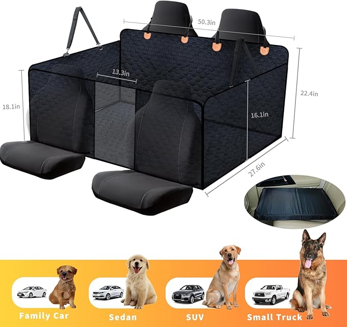 ANEW Back Seat Extender for Dog 220lbs Dog