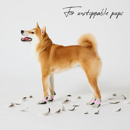 WICKEDPUP Unstoppable Dog Booties, 32 Count, Size 2 | Disposable Dog Boots & Paw Protectors | Breathable Puppy Shoes to Prevent Licking Paws (Size 2: Paw Width 1.25~1.5 inches)