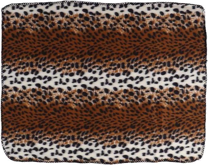 Fleece Pet Blanket, Effectively Isolate Stains Warm and Comfortable Blanket Kennel Blanket for Camping for Travel for Hotel for Beach(Leopard Print, S)