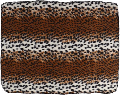 Fleece Pet Blanket, Effectively Isolate Stains Warm and Comfortable Blanket Kennel Blanket for Camping for Travel for Hotel for Beach(Leopard Print, S)