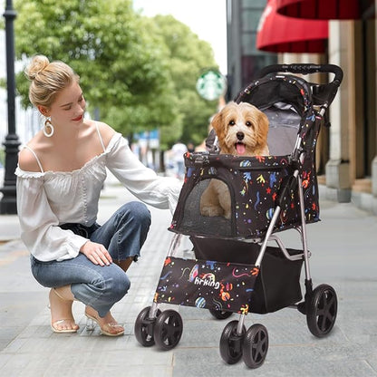 Pet Stroller 4 Wheel,