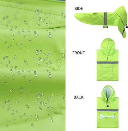 NACOCO Large Dog Raincoat Adjustable