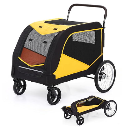 Gyabnw 4 Wheel Dog Stroller for Large Pet
