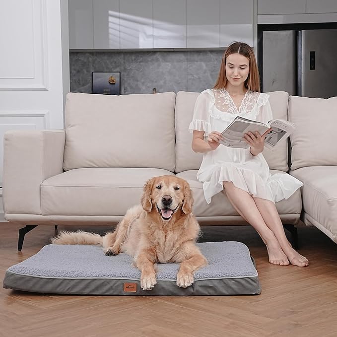 Orthopedic Dog Bed for Large Dogs Removable Bolsters & Washable Cover 65 lbs