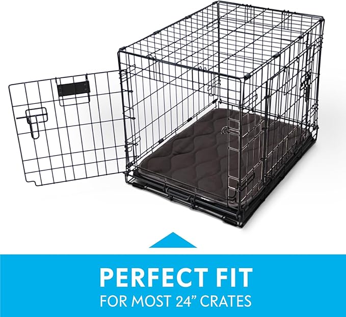 Paw Inspired Washable Padded Crate Mats for Dogs 23” x 17” Pad, 24-inch Kennels