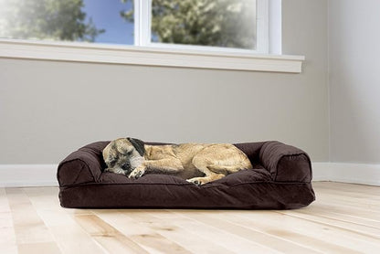Furhaven Pillow Dog Bed for Medium/Small Dogs w/ Removable Bolsters & Washable Cover 30.0"L x 20.0"W x 6.3"Th