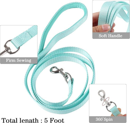 YIMEIS Dog Harness and Leash Set, No Pull Soft Mesh Pet Harness, Reflective Adjustable Puppy Vest for Small Medium Large Dogs, Cats (Tiffany Blue, Small (Pack of 1)