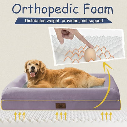 Orthopedic Washable Large Dog Bed: XXLarge Dog Bed Bolster Waterproof