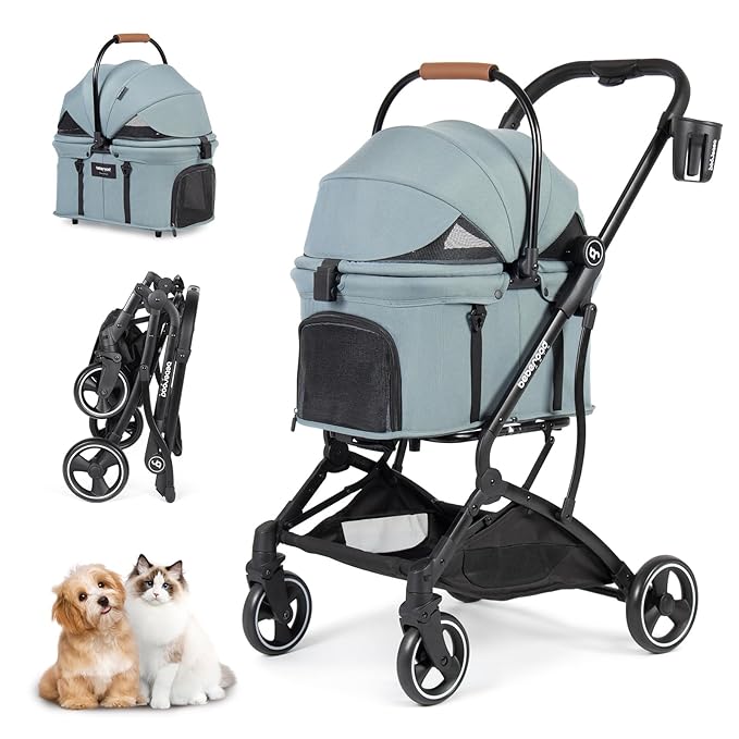 T3 Pet Stroller 3 in 1 Dog Cat Stroller for Small Medium Dogs Cats