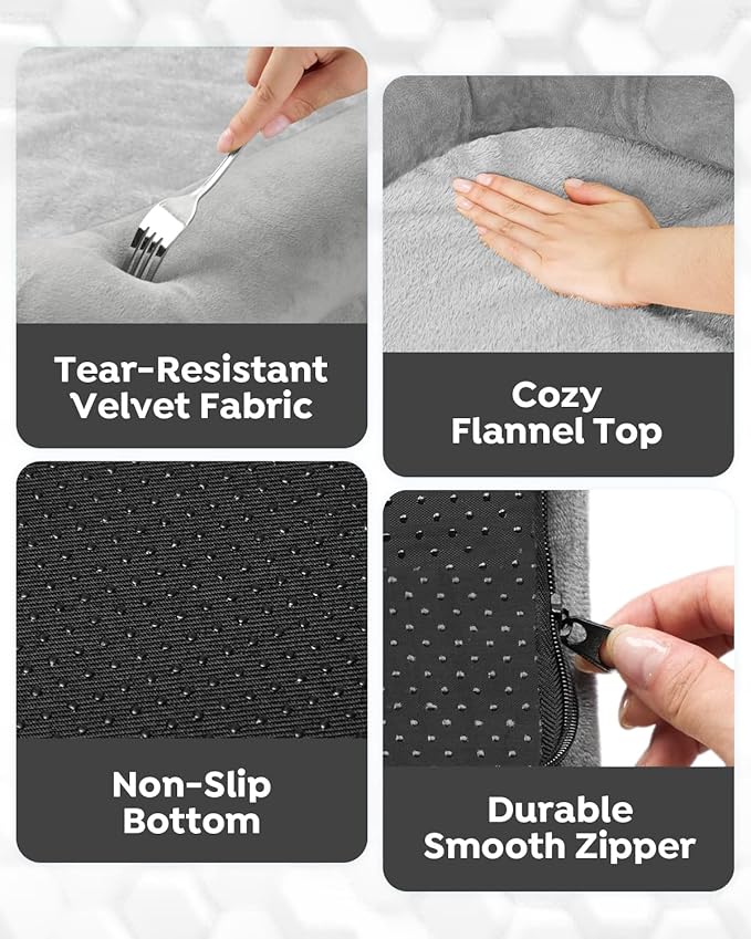 Veehoo XL Dog Bed for Large Dogs 4-Sides Bolster