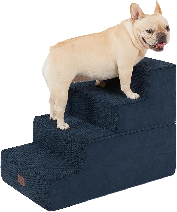 EHEYCIGA Dog Stairs for Bed 18”H 4-Step Dog
