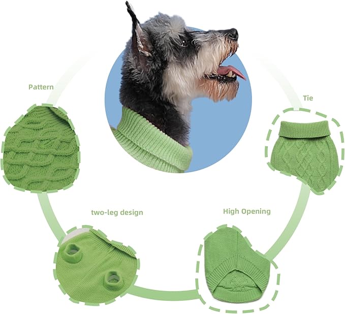 Dog Warm Winter Sweater MengMengDa Pet Dog Clothes