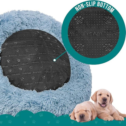 PetAmi Calming Dog Bed for Small Medium Dog Cat 25 lbs, 23 inch,