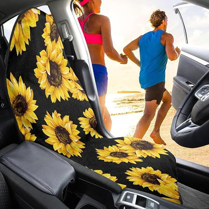 Yewattles Sunflower Non-Slip Bucket Towel Seat Cover Waterproof