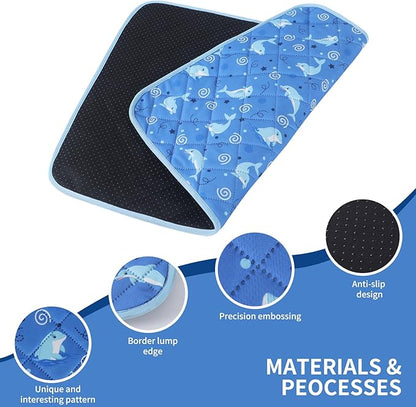 IEUUMLER Washable Pee Pads for Dogs 2 Pack EU007 (Dolphin, 48"X30"-2pcs)