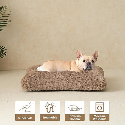 EHEYCIGA Fluffy Dog Crate Bed for Medium Dogs