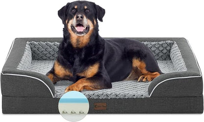 Memory Foam XL Dog Bed with Bolsters