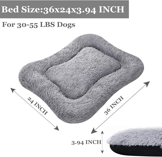 Coohom Deluxe Plush Dog Bed Pet Cushion Crate Mat