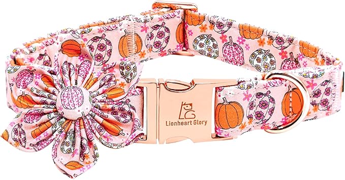 Lionheart glory Premium Halloween Dog Collars Flower Dog
