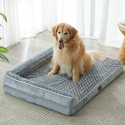 BFPETHOME Orthopedic Dog Beds for Large Dogs-Waterproof Sofa Dog Bed with Removable Washable Cover