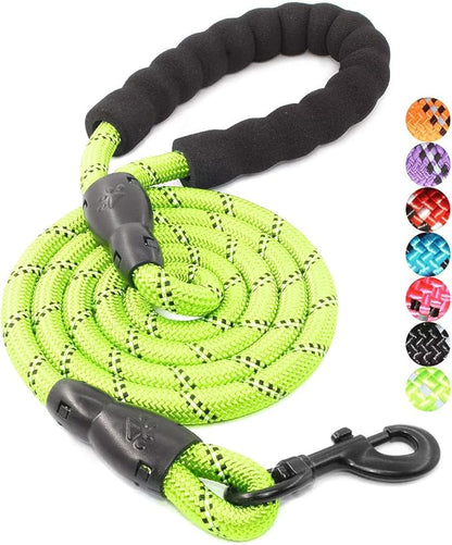 BAAPET 2/4/5/6 FT Dog Leash with Comfortable Padded Handle and Highly Reflective Threads for Small Medium and Large Dogs (5FT-1/2''