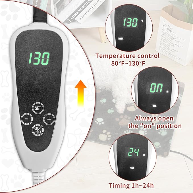Extra Large Dog Heating Pad 47x30 in Waterproof Pet Heating Pad Smart Thermostat Switch