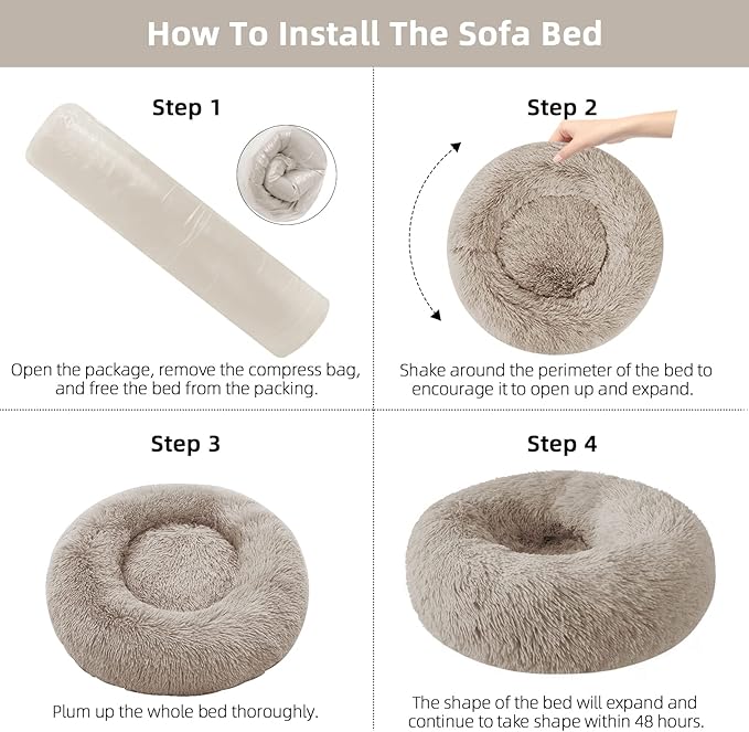 Nisrada Cat Beds for Indoor Cats 20 Inch