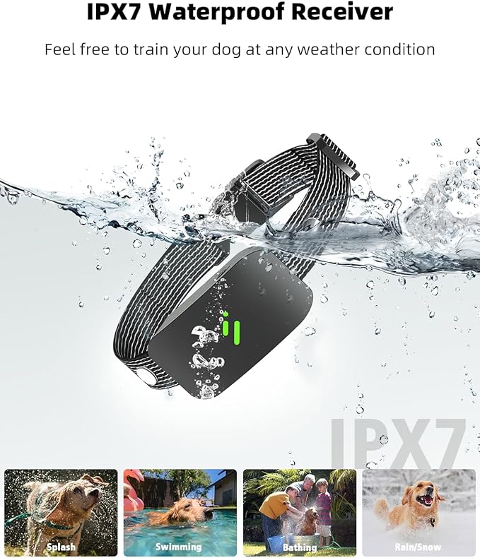 Dog Training Collar with Remote IP67 Waterproof 2680FT Dog 8-120lbs Rechargeable 4 Training