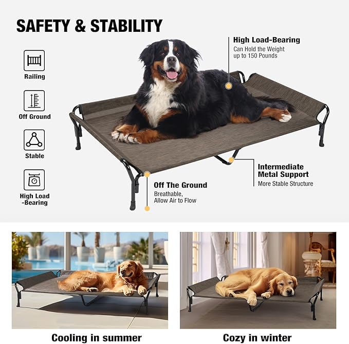 Veehoo Cooling Raised Dog Bed