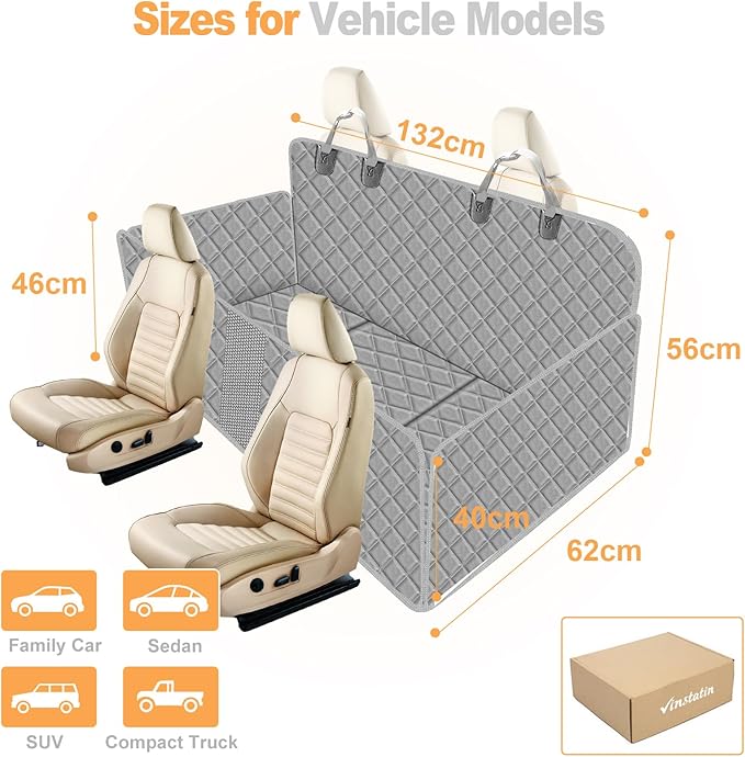 Back Seat Extender for Dogs Hard Bottom