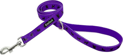 EcoBark Dog Leash - Soft & Reflective Comfort Training Leashes with Padded Handle - Strong Durable Heavy Duty - Training and Pulling for Small, Medium or Large Dogs (Purple)