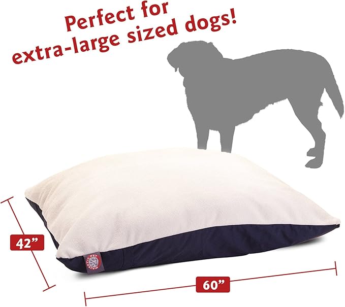 42x60 Blue Rectangle Pet Dog Bed By Majestic Pet Products Extra Large