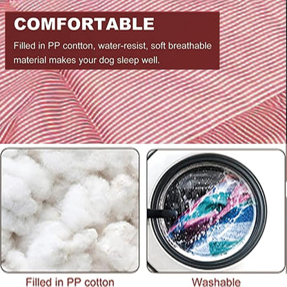 YOFANG Chew Proof Dog Bed-Outdoor Travel Camping Dog Bed,Waterproof Ripstop Nylon Fabric and Machine Washable,Indestructible and Easy to Clean Pet Bed Mat for Car,Sofa,Cage,34"x23"