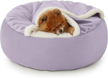 Lesure Small Dog Bed with Cover Cave 23"