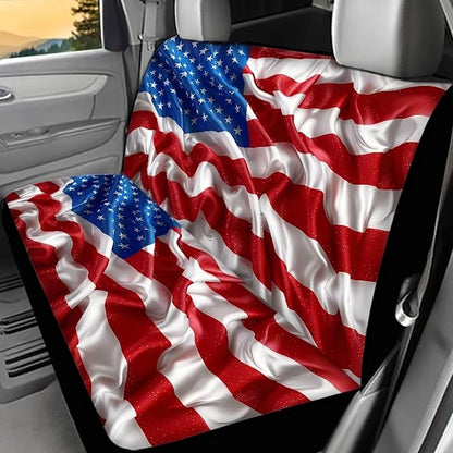 AFPANQZ 3D Flag Print Full Wrap Car Seat