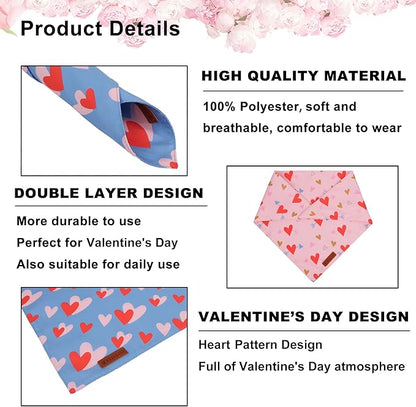 ADOGGYGO Valentine's Day Dog Bandana