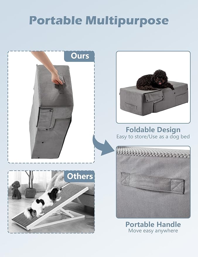 Dog Stairs for High Beds and Couch 4 Step 18" H