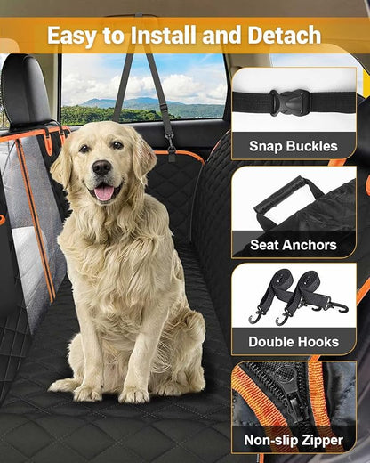Victoper Dog Seat Cover for Cars Back Seat 600D Heavy