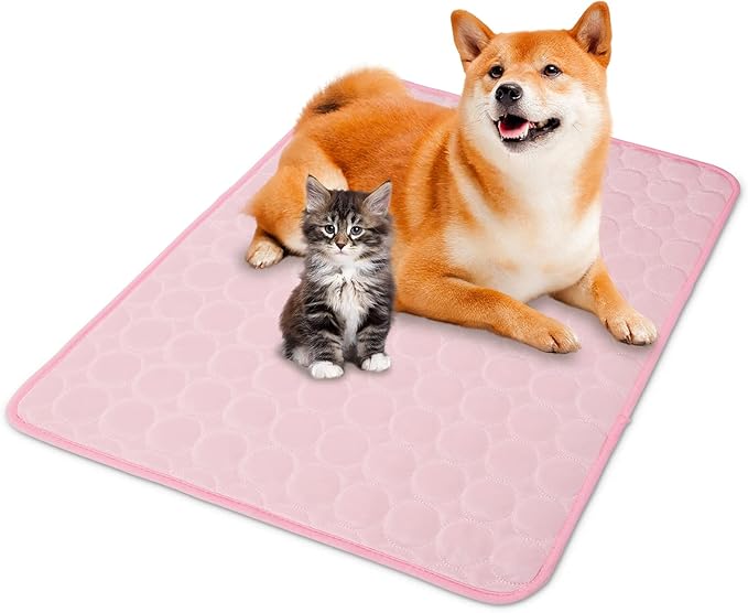 SHEJIZE Dog Cooling Mat Dog Cooling Pad Self Cooling Blanket 28x22inch/70x55cm