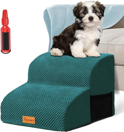 Topmart High Density Foam Pet Steps 2 Tiers 11.8" High,Non-Slip