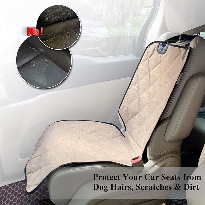 VIVAGLORY Front Dog Seat Covers 1PACK No-Skirt 4 Layers 600D Oxford