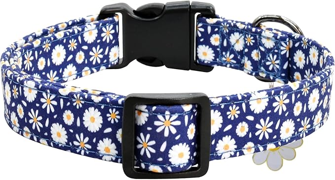 Flower Patterns Dog Collar with Accessories