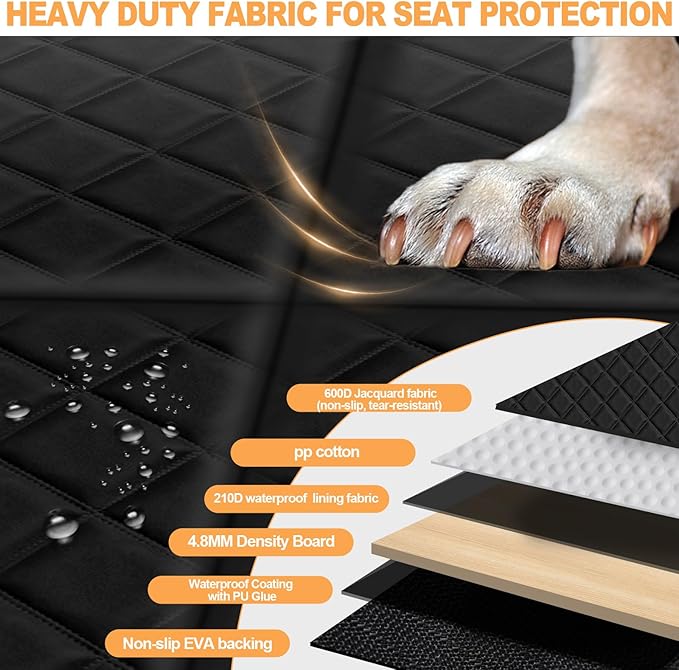 Back Seat Extender for Dogs with Hard Bottom