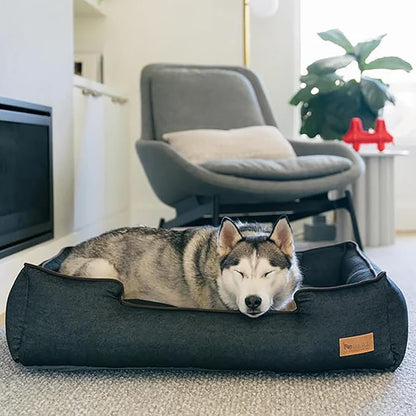 P.L.A.Y. Pet Lifestyle and You Denim Brown Lounge Bed for Dogs