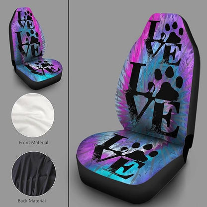 Paw Pattern Bucket Seats Protector Set of 2