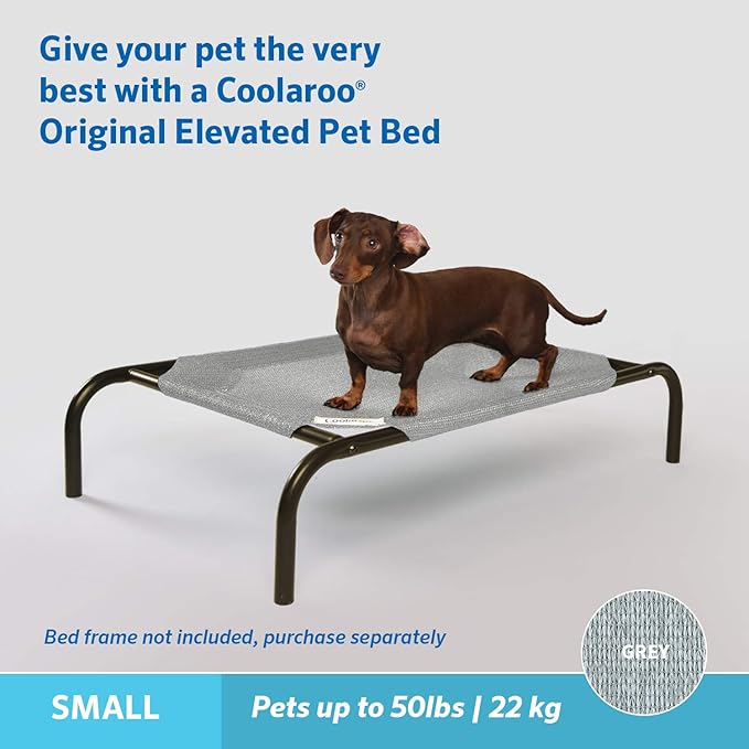 Coolaroo Replacement Cover, The Original Elevated Pet Bed by Coolaroo, Small,Grey