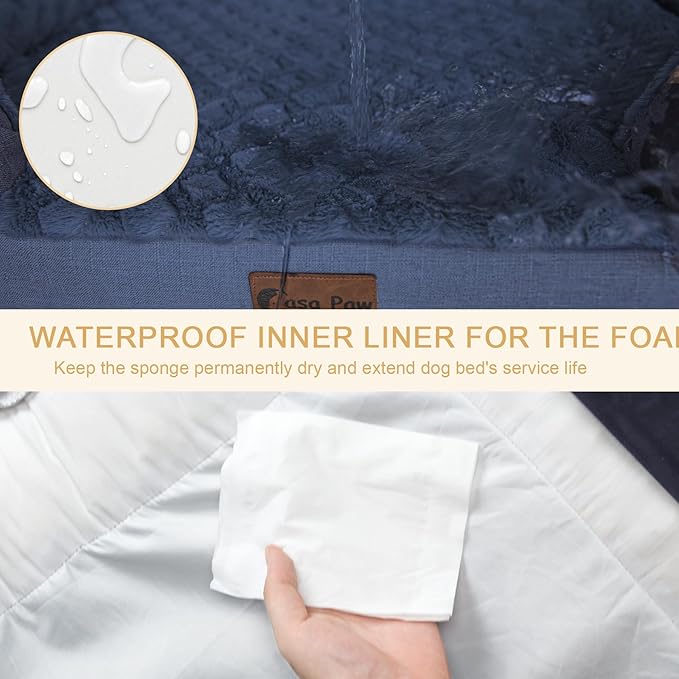 Memory Foam XXL Dog Bed with Bolsters