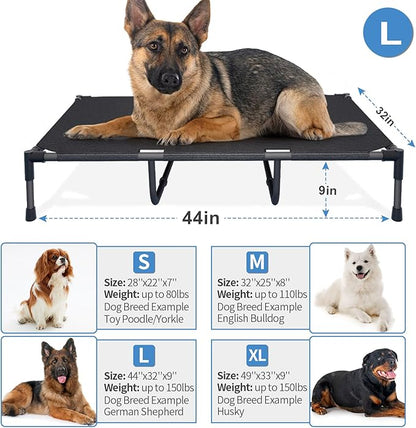 Bestio Elevated Dog Bed 44x32x9 Inch 120 lbs